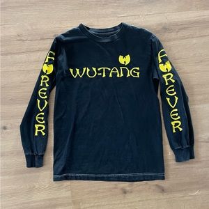 Wu Tang Forever Black Yellow Long Sleeve Shirt Size Small